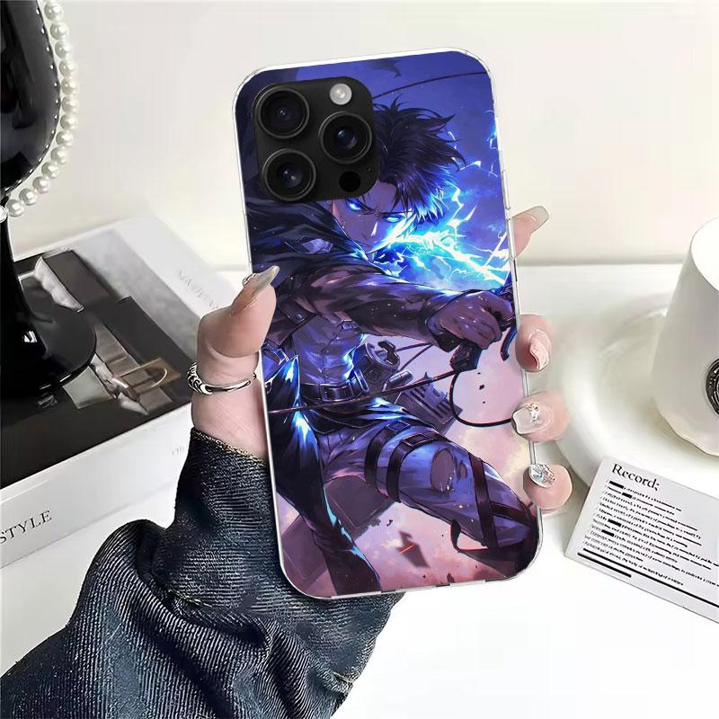 A-Attack on T-Titan Levi Soft Phone Case For IPhone 11 17 Air 16E 16 Pro Max 15 + 14 Plus 13 Mini 12 Apple 7 SE 8 Fundas Coque 1