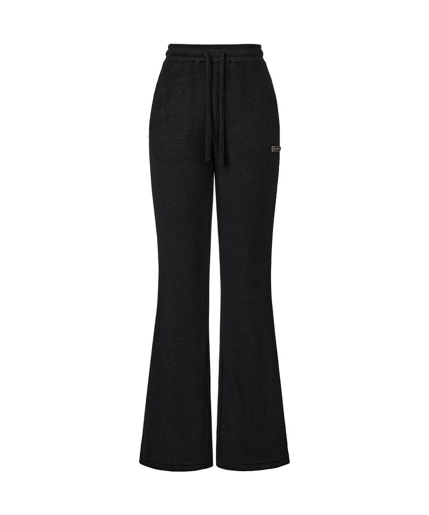 Mihag Metal Label Warm Touch Bootcut Pants (Black)
