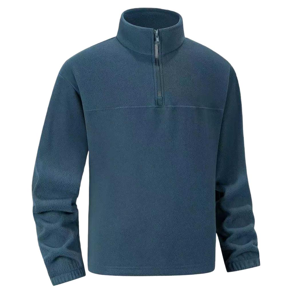 Brand Quality Thicken Warm Fleece Sweatshirt For Men Zipper Neck Pullover Sportswear New Men'S Sweatshirt Soft Shell Mens Jacket