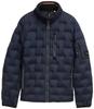 Demi-season Jacket Tom Tailor Hybrid Lightweight Quilted Jacket with a Hood and Stand-up Collar In Sky Captain Blue (1044092_10668)