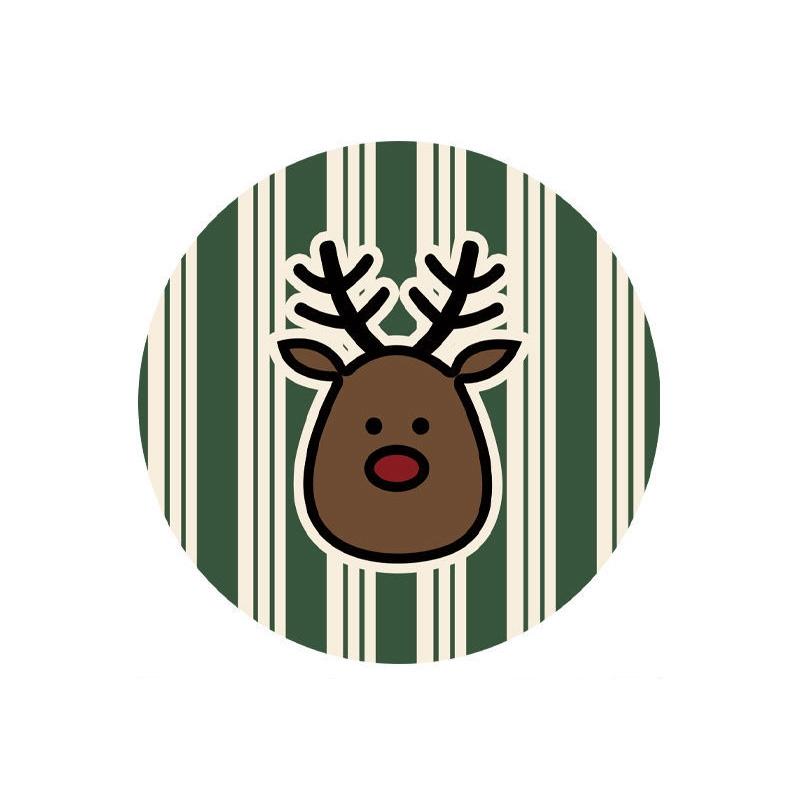 

Christmas Style Coaster Heat-insulating Dining Table Mat Round Placemats Cup Pad Kitchen Accessories New Year Decoration 2026 14x14cm