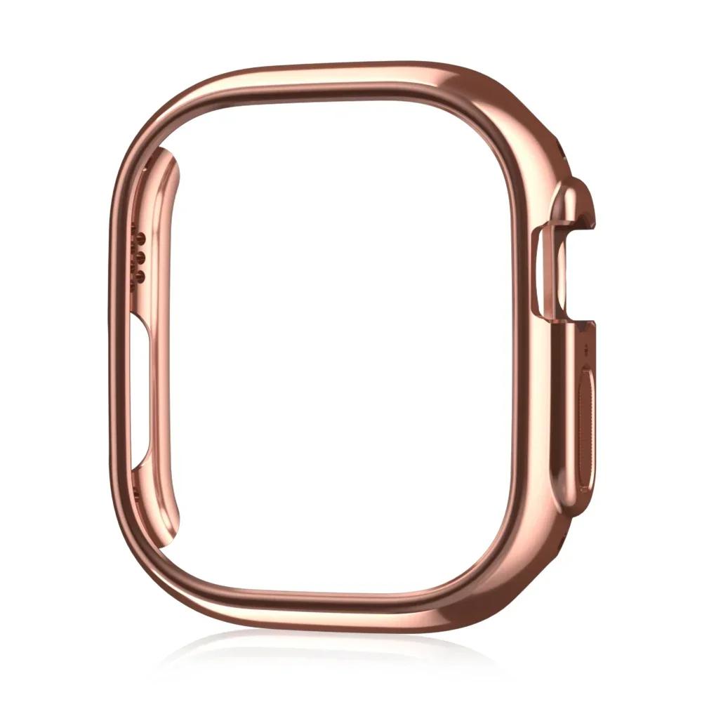 For Apple Watch 45mm 41mm 38mm 42mm 40mm 44mm Plated Skeleton Cover Hard PC Bumper Case Frame for IWatch SE 8 7 6 5 4 3 2 1 Case