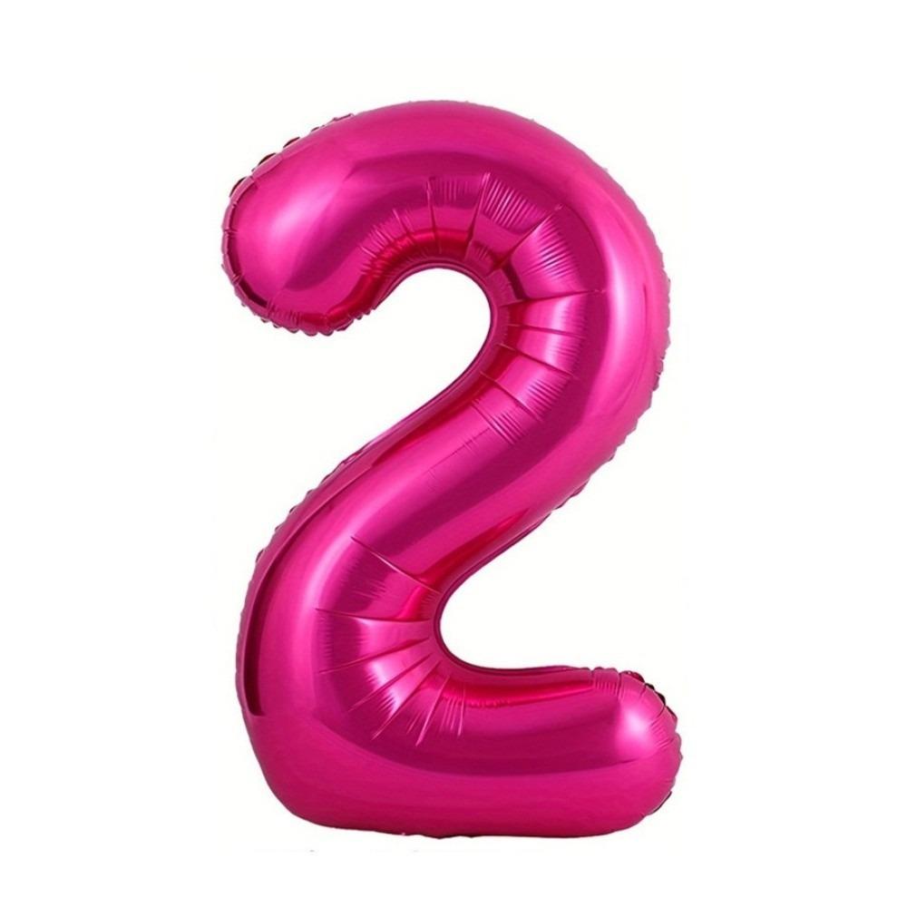 Romantic 40Inch Number Balloons 0-9 Pink Rose Anniversary Decoration Large Birthday Balloon Foil Balloons Girls Gift