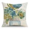 Art Floral Cotton and Linen Pillow Case Car Pillow Sofa Cushion