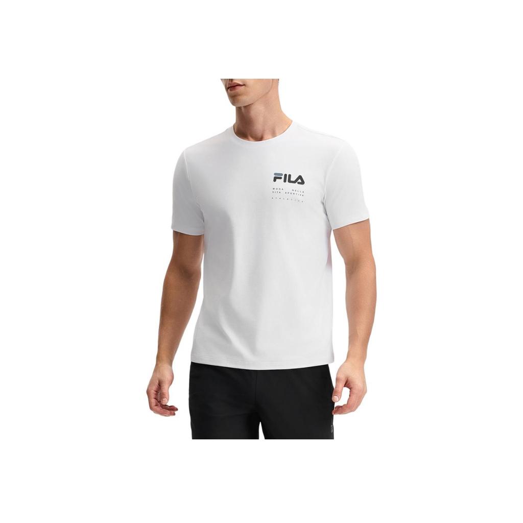 New FILA Fitness T Shirt Men's Jade White A11M521106F-WT
