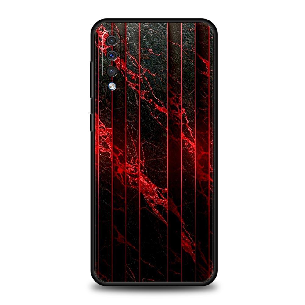 

Black Red Ripple Art Phone Case for Samsung Galaxy A56 A36 A26 A16 A34 A24 A42 A22 A20 A12 A40 A30 A10 5G Soft TPU Cover Shell Samsung A52