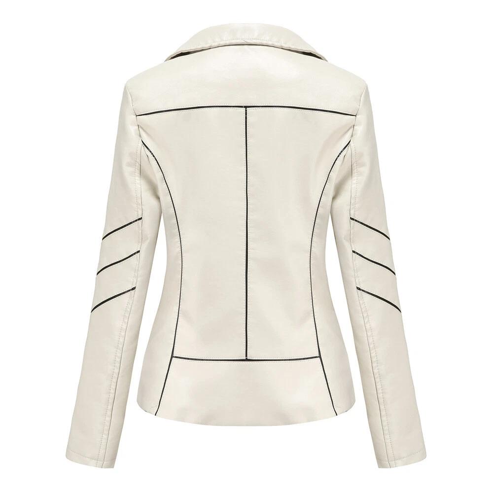 Leather Women's Pu Short Coat Jacket Motorcycle Jacket Women's New Style