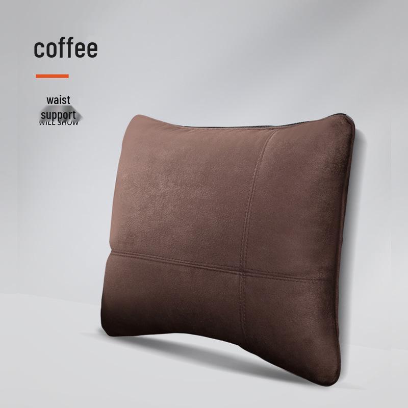 Zhongheng Auto Wildleder Kopfstütze und Lendenstützkissen Set