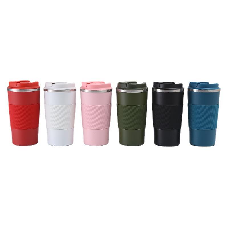 Large Capacity Stainless Steel Vacuum Cup with Silicone Cover for Office Tea Outdoor Sports Portable Coffee Cup
