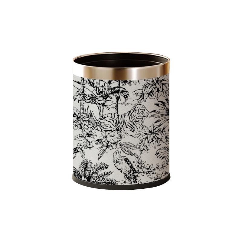 Hemu Cheng High-Capacity Lidless Double-Layer Trash Can for Home and Office
