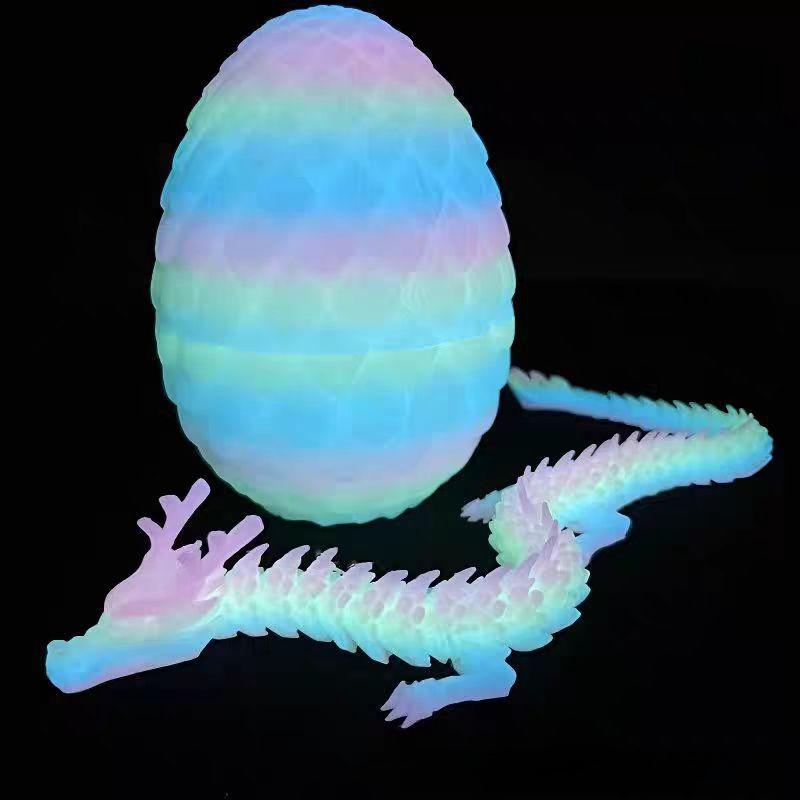 

3D Mini Chinese Dragon Figures Surprise Egg Movable Joint Tabletop Decoration Collectible Dragon Toy Unique Home Office Gift