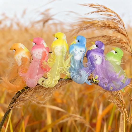 Artificial Birds Simulation Foam Birds with 3D Feather Tail Realistic Clip