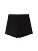 Petite Black High-Waisted Hip-Hugging Hot Pants for Slim, Tall Look – Women's Summer Outerwear Shorts