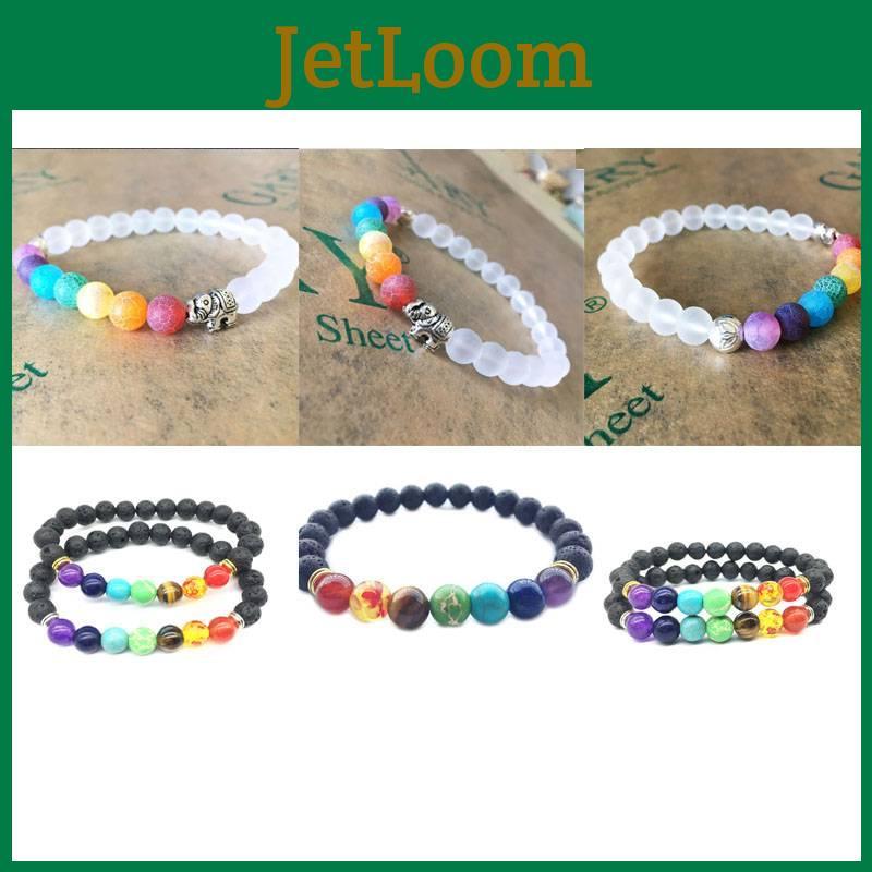 Exquisite 2020 New Matte Black Stone Colorful Elephant Wish Bracelet For Yoga Enthusiasts