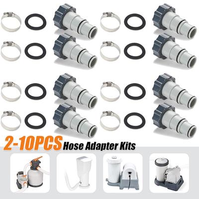 2-10 STÜCK Schlauchadapter-Set für Intex Fit ARU Gewindeanschluss Pumpen Schwimmbadteile