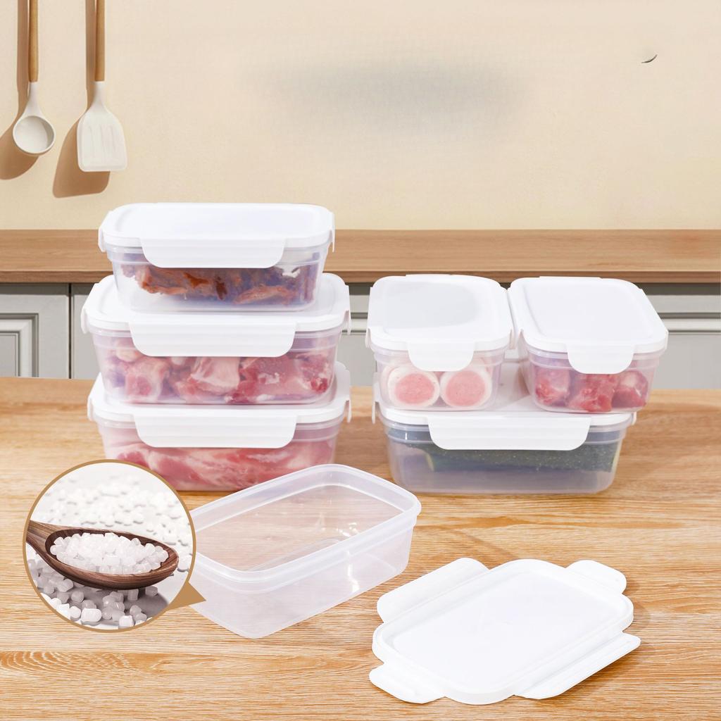 1PC Food Grade Fresh-keeping Box, Microwave Heating Food Box, Refrigerator Meat Freezer Box, Vegetable and Fruit Fresh-keeping Box