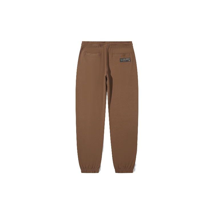 Li Ning X Bruce Lee Collaboration Kung Fu Series Loose Fit Embroidered Sports Joggers Men Bottoms Clay-Brown AKLTC45-2