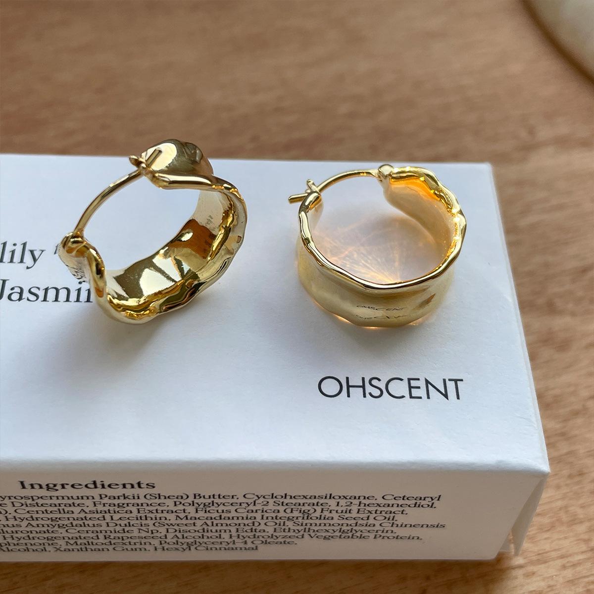 

Серьги-иглочки из серебра 925 пробы, широкие простые кольца, женские, нишевые, высококачественные, нестандартные серьги, осенне-зимняя атмосфера, новогодние серьги 925 silver needle