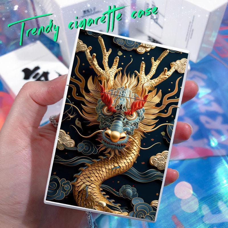 2025 New Creative Dragon Plastic Moisture-proof Cigarette case 20PCS Capacity For 8MM Cigarette box Holder Fashion Smoking Tool