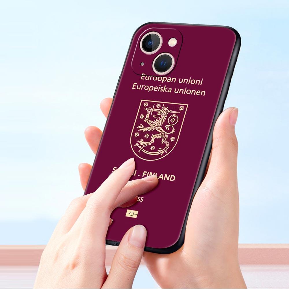 Algeria Russia Passport For iPhone 11 12 13 15 14 Pro Max Phone Case X XR XS 7 8 Plus SE 2020 Luxury Black Soft Cover Funda