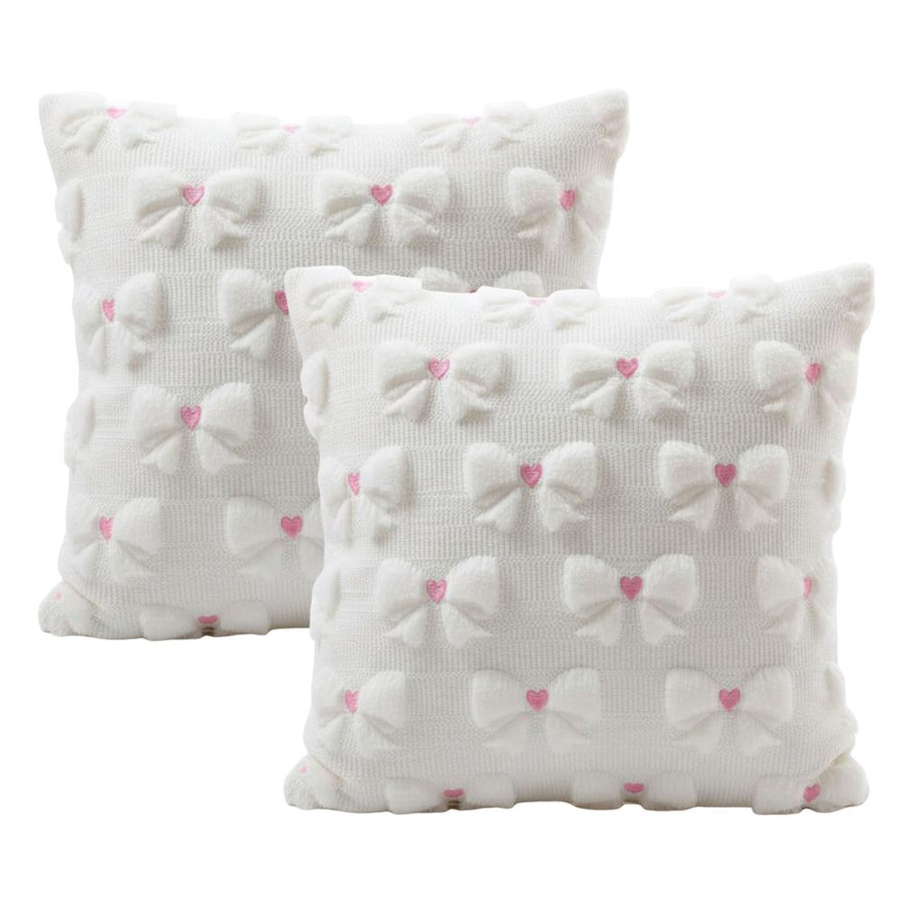 Valentines Day Throw Pillow Covers Soft 18x18 Inch Set of 2 Throw Pillowcase for Bedroom Sofa Holiday Festivals