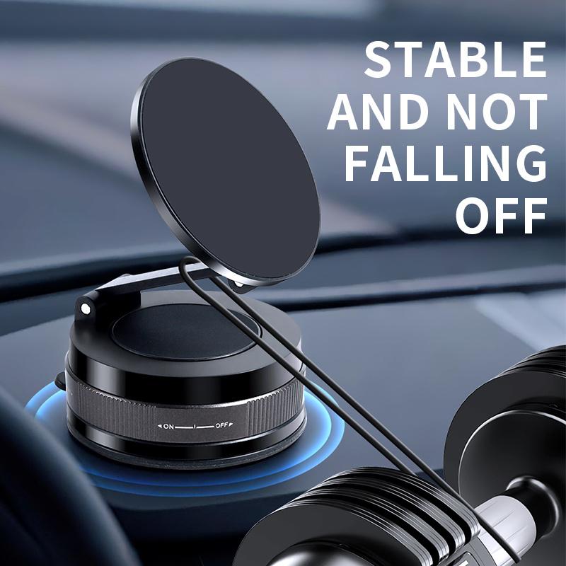 2025 New Adjustable & Foldable Magnetic Car Phone Holder N52 Strong Magnet 360° Rotatable Vacuum Suction Cup Mount for Dashboard