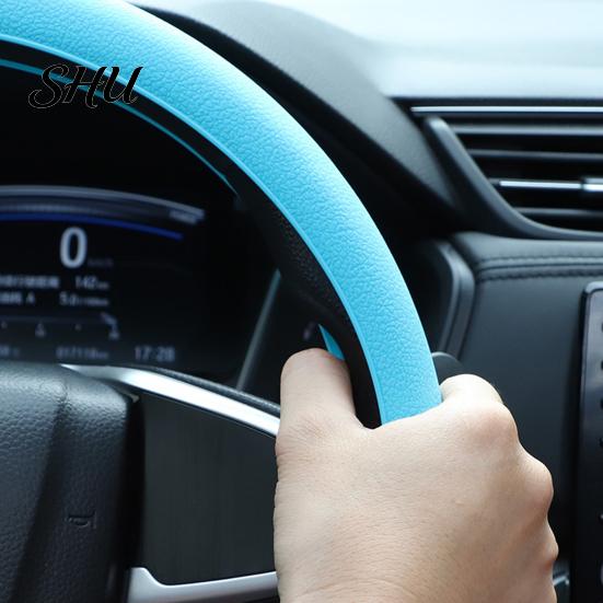 Sunburn Protection For Steering Wheel Universal Silicone Cover Elastic Waterproof High-Quality Car Accessory with Soft Texture Decoration Heat