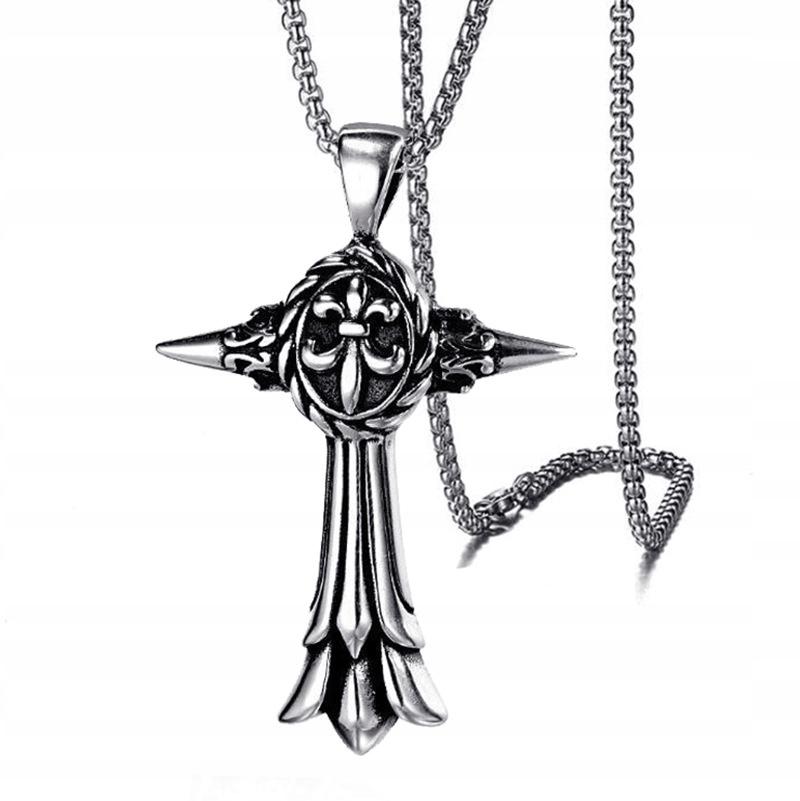 Necklace Silver Chain Cross Troop 317