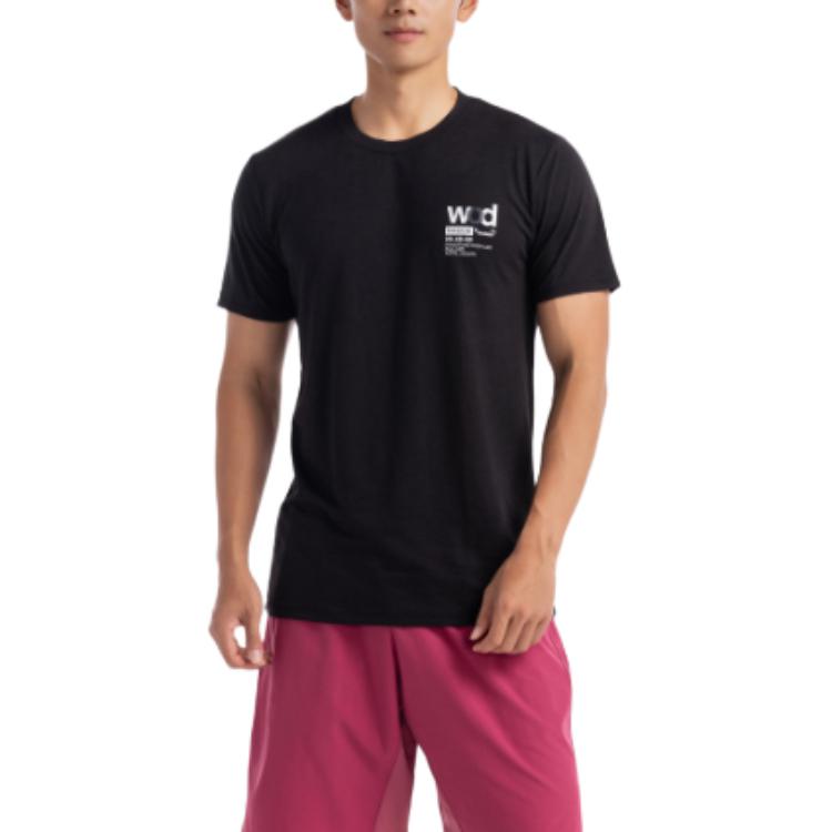 DECATHLON DOMYOS Crew Neck Stylish Versatile Short Sleeve Breathable T-Shirt Men's Black