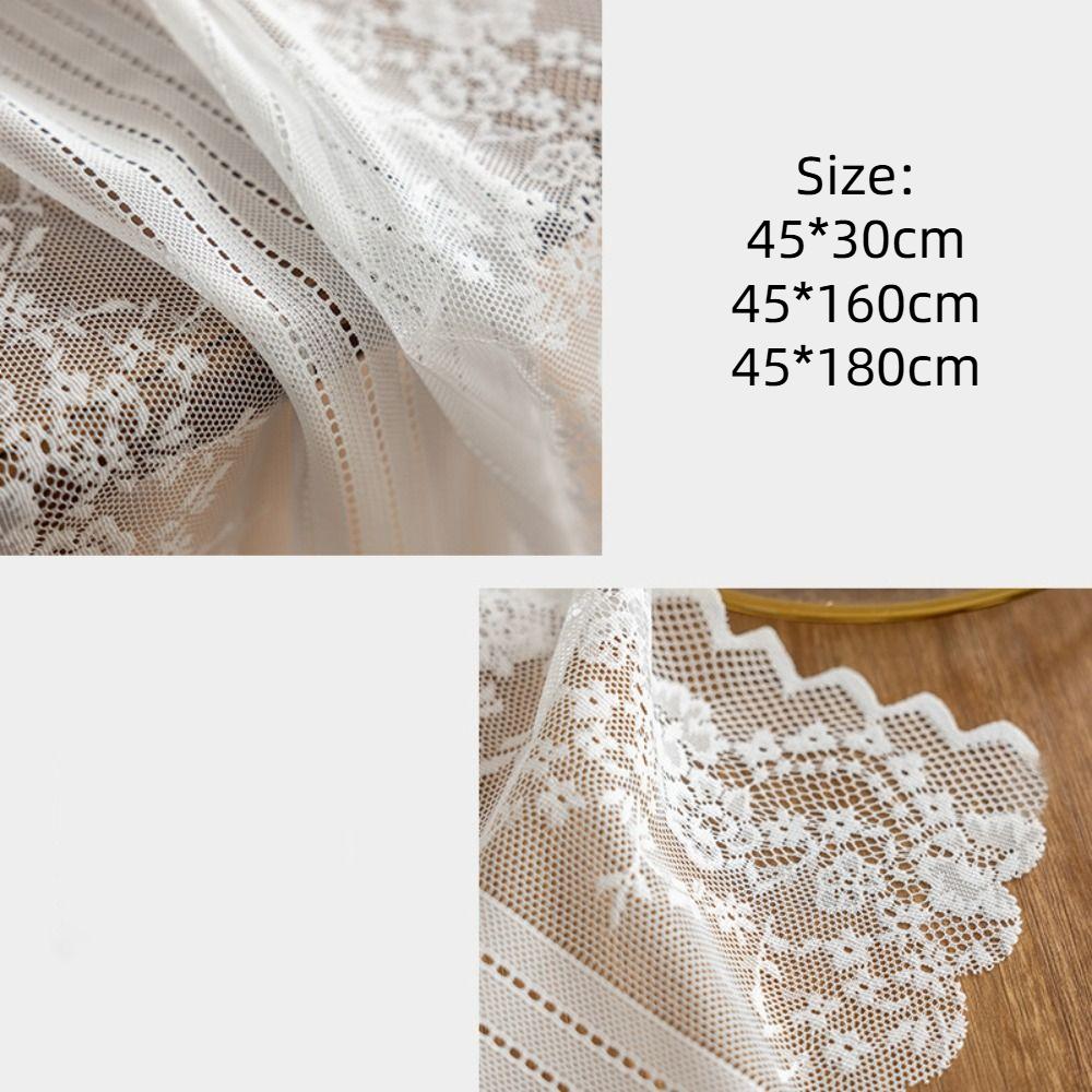 Lace Table Runner Solid Color Tableware Mat Rustic Table Cloth  Wedding Party