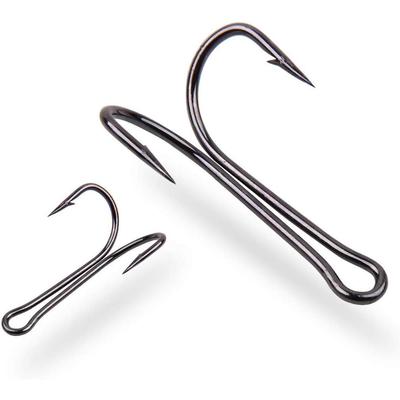 10pcs 7982 Stainless Steel Double Fishing Hooks Big Strong Sharp Double Fishing Hook Size 4/0 5/0 6/0 7/0 8/0 9/0