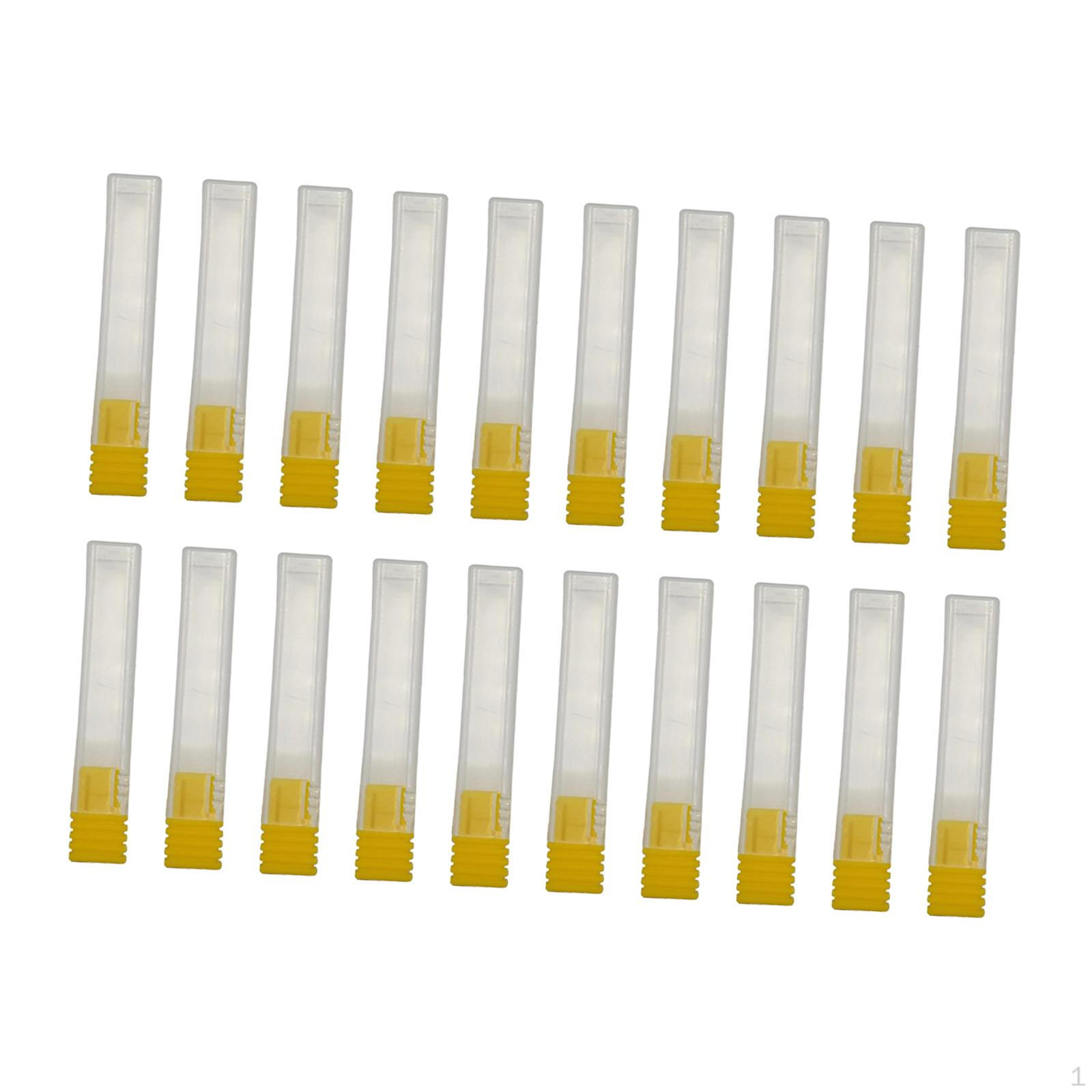 

20 шт. органайзер для сверл, пылезащитный пустой домашний салон для использования в качестве подставки для ногтей жёлтый