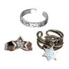 Star Adjustable Rings Star Dating Rings Alloy Material Star Opening Rings