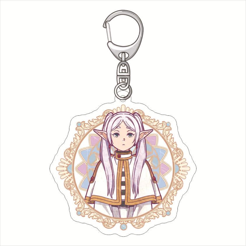 6cm Frieren: Au-delà du Voyage Porte-clés Fougère Ciel Dessin Animé Porte-clés Accessoires Anime Pendentif Sac Porte-clés Haute Qualité 6 cm white