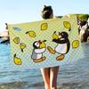 Cartoon Cute P-PinguS Anime Microfiber Blanket Quick Drying Beach Towels Oversized Printing Super Absorbent Pool Towel Blanket