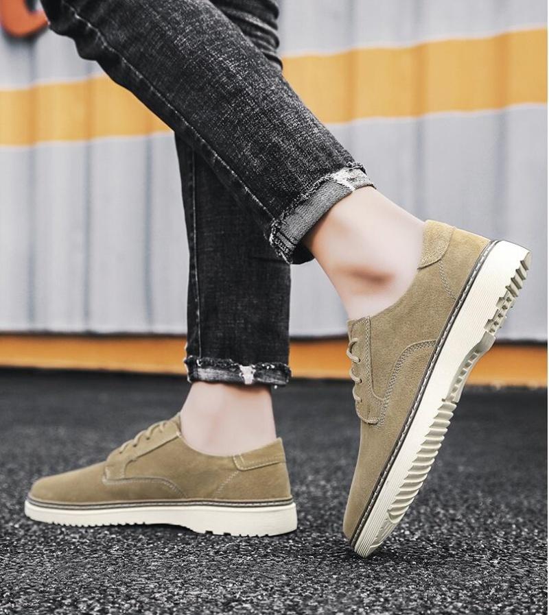 Classic Genuine Leather Casual Shoes Sneakers Man Elevator Shoes Men Sports Leisure Taller
