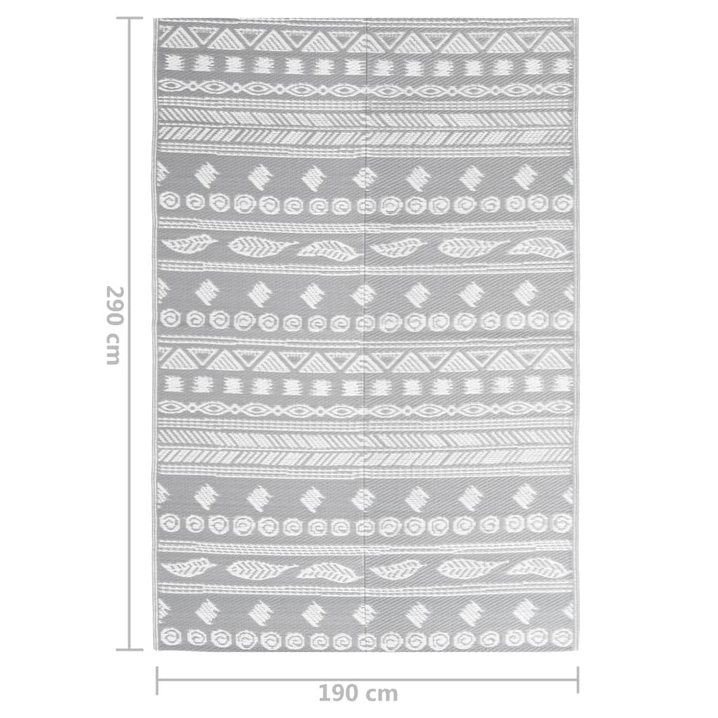Outdoor Rug ARAKIL Grey 190 x 290 cm PP