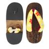 KYOETSU Geta Burnt Paulownia Wood with Japanese Patterned for Girls Kids' Sandals, Straps, (19.5cm, G13)