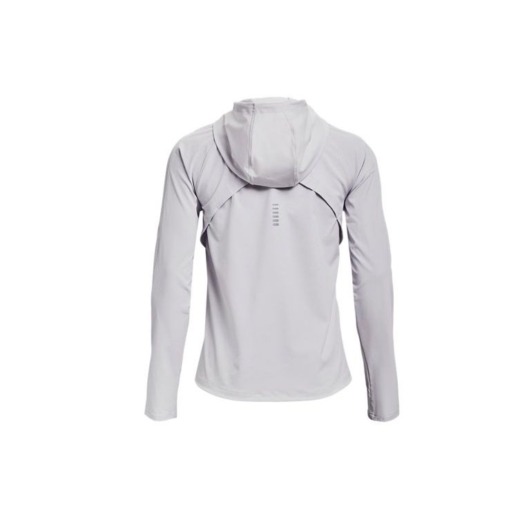 Under Armour Storm Out The Storm Logo Print Sports Running Hooded Jacket Women Jackets Gray 1361384-014