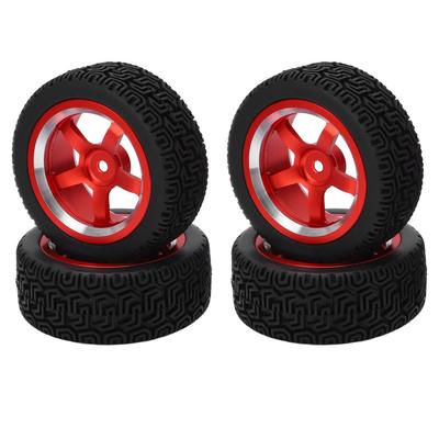 Kit de Conjunto de Acessórios de Roda de Liga de Alumínio 5 Raios 1:10 para Pneu de Carro RC 4 Peças para Substituição