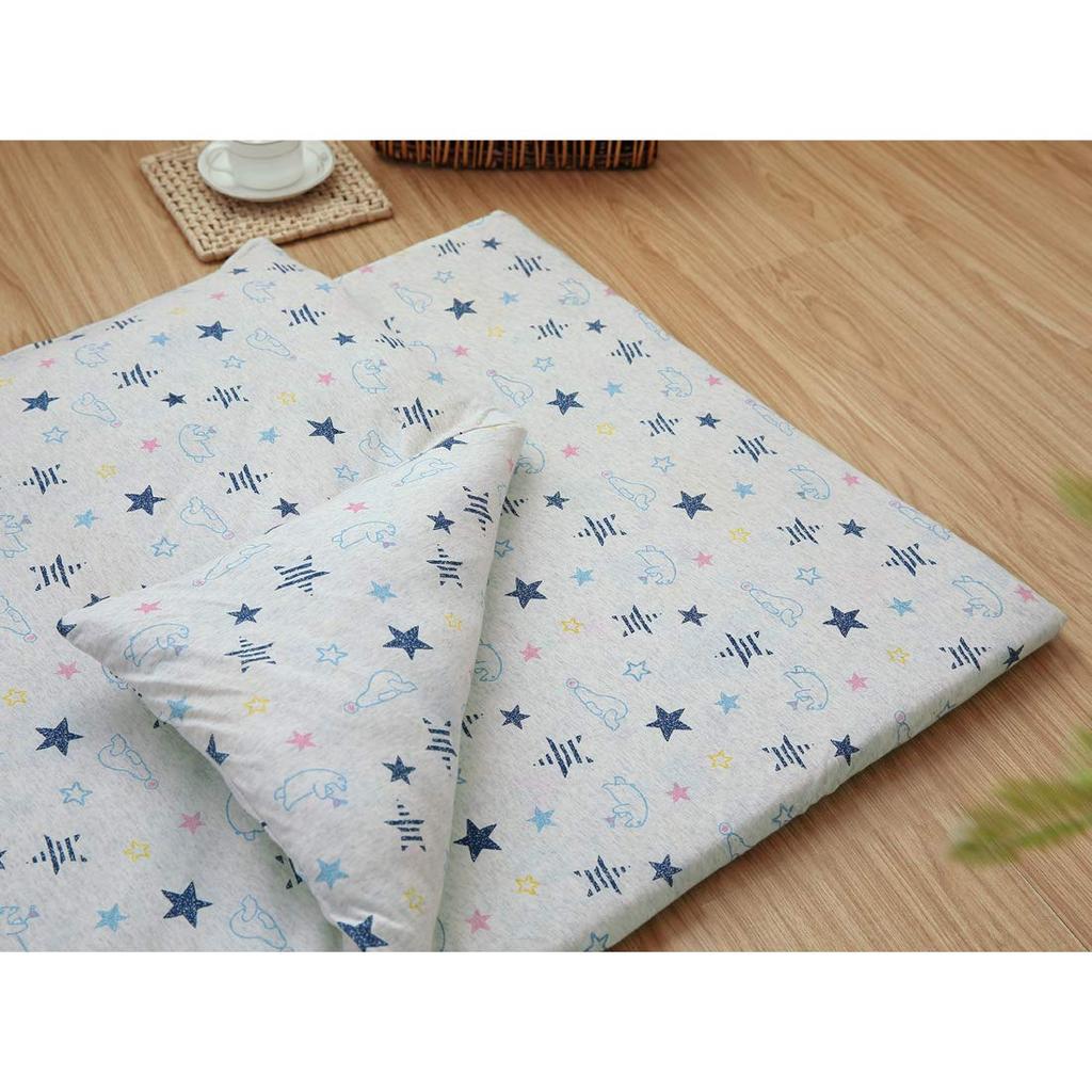 TopCharme 2-Piece Washable Naptime Bedding Set, Comforter Cover and Futon Cover, for Daycare/School (Star)