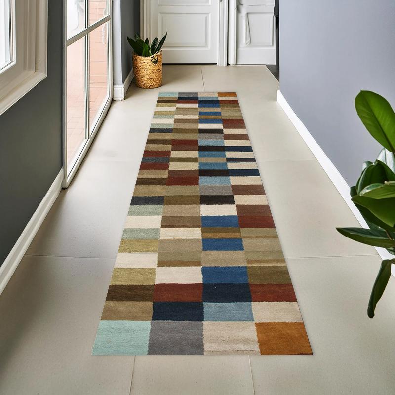 

Bohemian Patchwork Runner Rug Carpet Non Slip Washable Soft Durable Decorative Cozy Floor Mat for Hallway Entryway 40X60CM