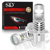 2 stk H7 H4 Bi LED Mini Projektorlinse LED Bilfrontlyspærer CANBUS HB2 9003 Fjernlys Nærlys 80000Lm Tåkelyspære 12V Bil Motorsykkel Mini Linse