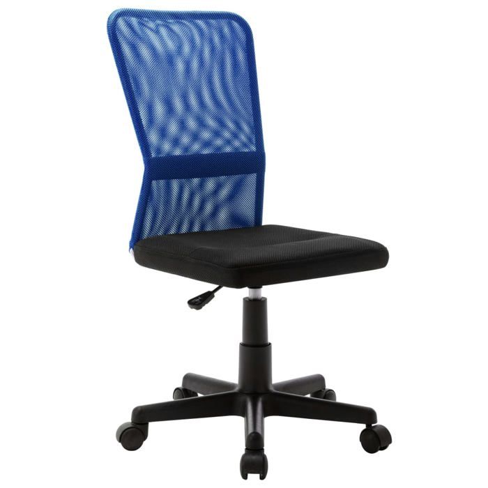 VidaXL Swivel Office Chair Desk Chair Seat Sport Chair Home 360 Degree Swivel Black and Blue 289511
