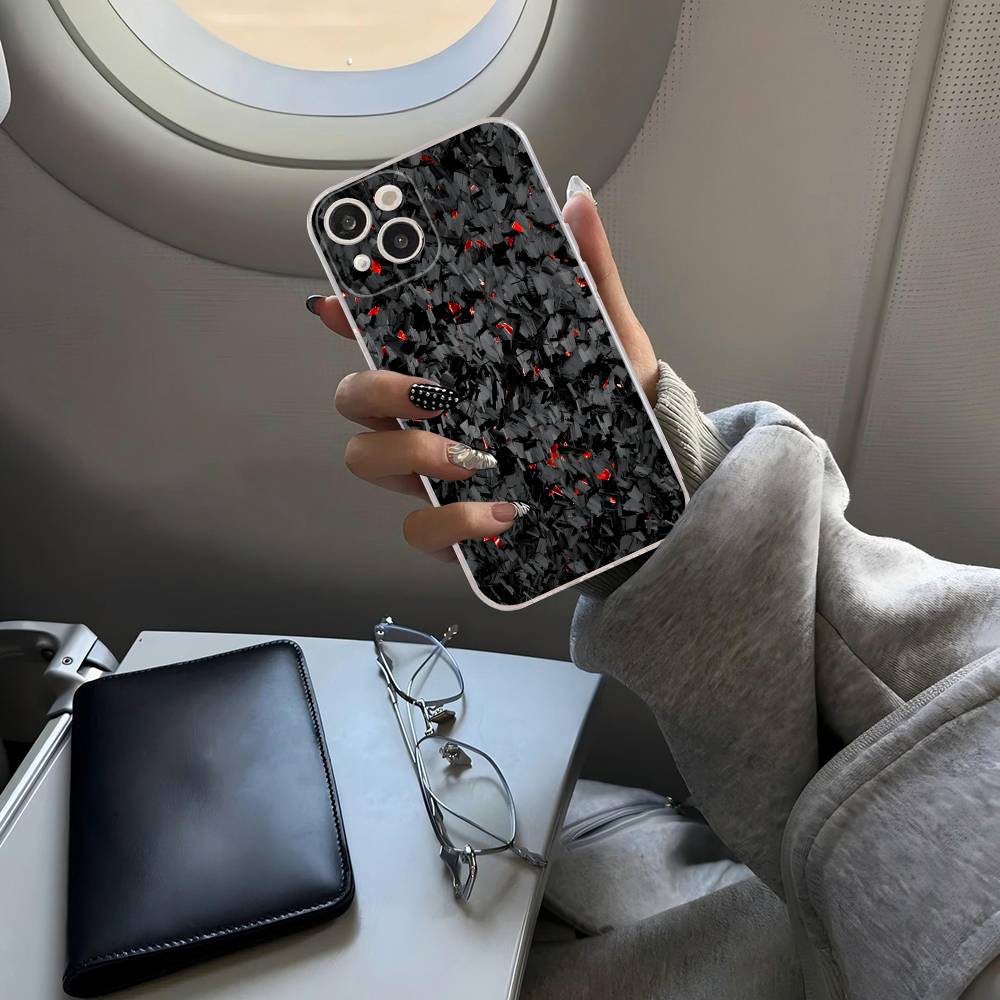 Racing Material APEX CARBON FRAGMENT Transparent Phone Case For IPhone 17 Air 16 Pro Max 15 14 13 12 11Plus Shockproof Cover