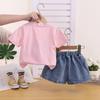 Girls Summer Fashion 2 Piece Set Thin Short Sleeve Shorts Cute Baby Outfit