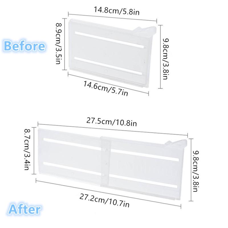 Refrigerator Retractable Partition Board Storage Box Partition Clip Seasoning Storage Partition Board Drawer Storage Partition