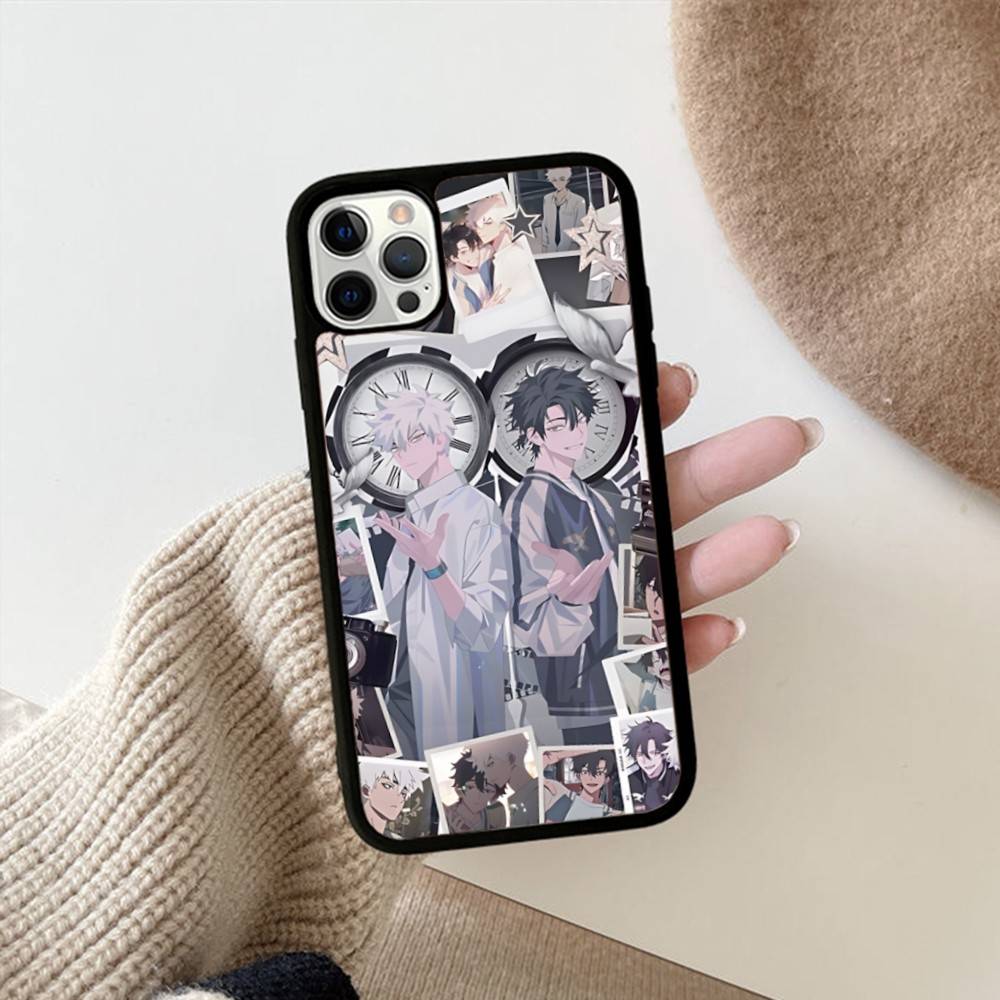 Healing Anime L-Link C-Click PC+TPU Phone Case For IPhone 17 16 15 14 13 12 11 Pro Max Plus Kawaii Cartoon Cover