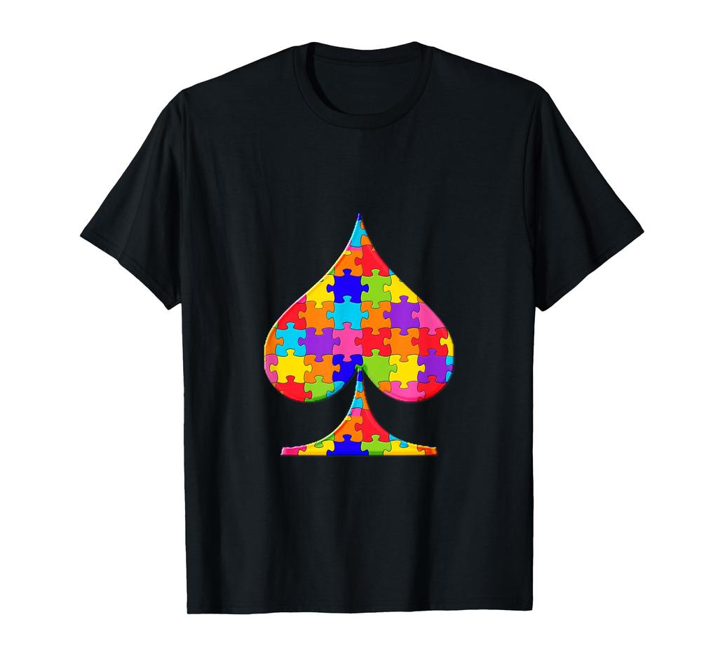 Spade Playing Cards Jigsaw Puzzle Autism Puzzle T-Shirt