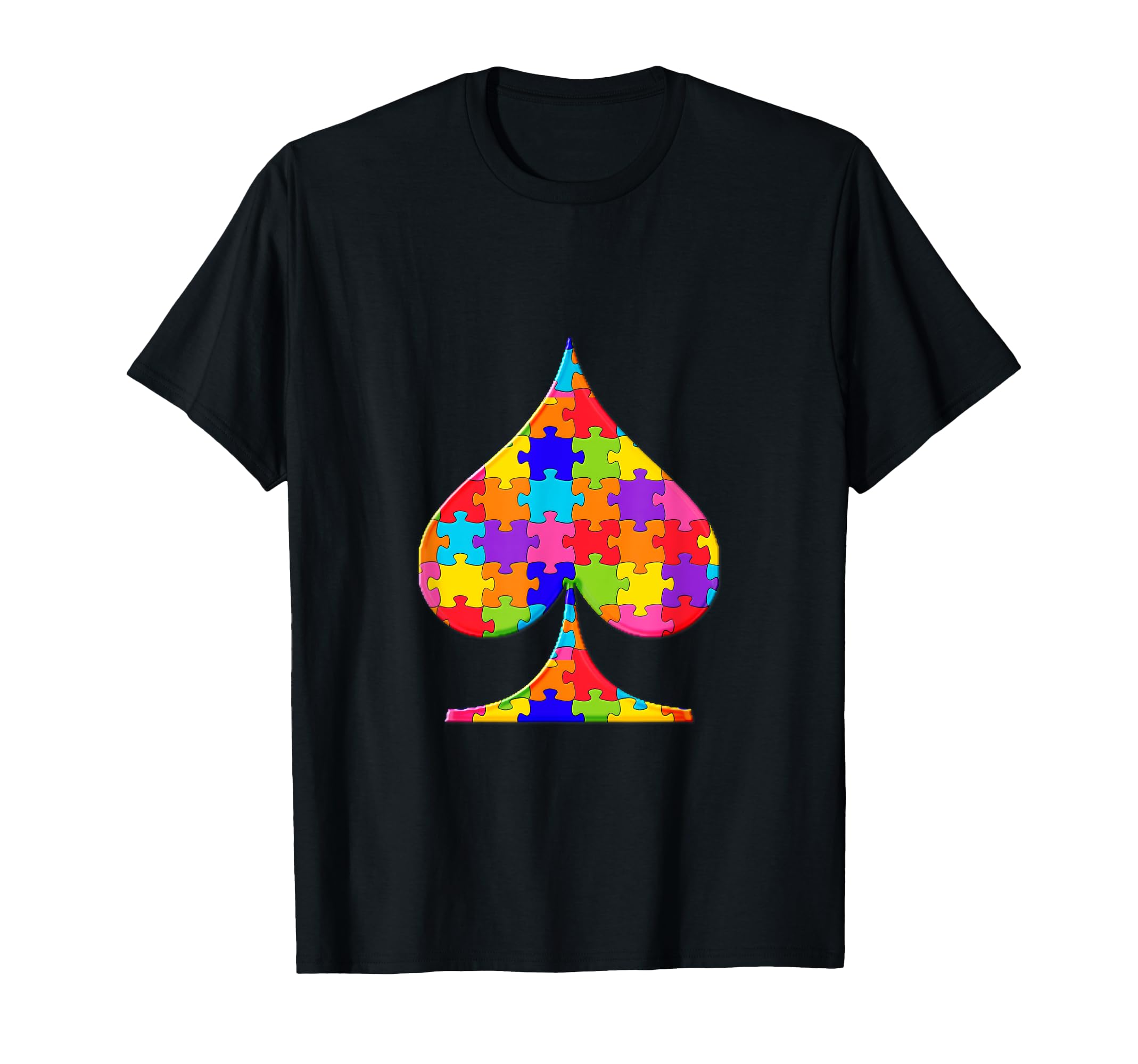 

Spade Playing Cards Jigsaw Puzzle Autism Puzzle T-Shirt